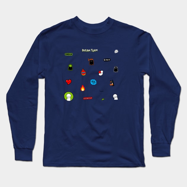 Dream Stickers Long Sleeve T-Shirt by Sketchy